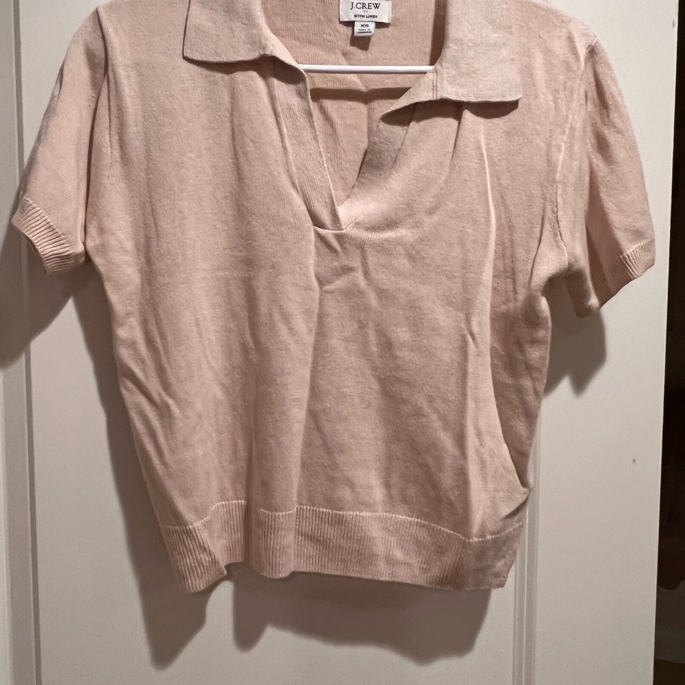 J. Crew Women's Cream Polo Top